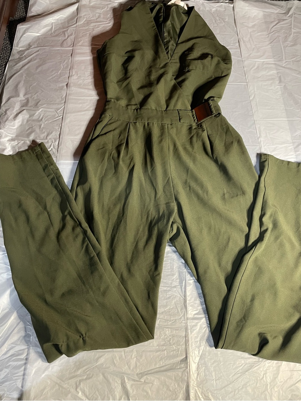 Marylin Monroe lightweight jumpsuit Green XS Belted RGUC